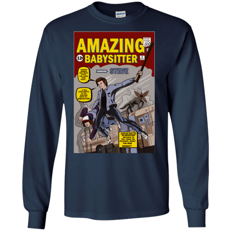 T-Shirts Navy / S The Amazing Babysitter Men's Long Sleeve T-Shirt