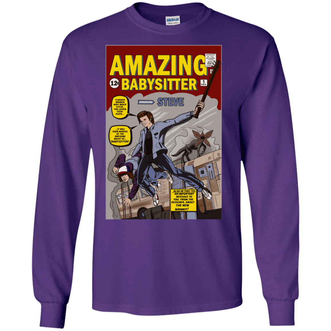 T-Shirts Purple / S The Amazing Babysitter Men's Long Sleeve T-Shirt