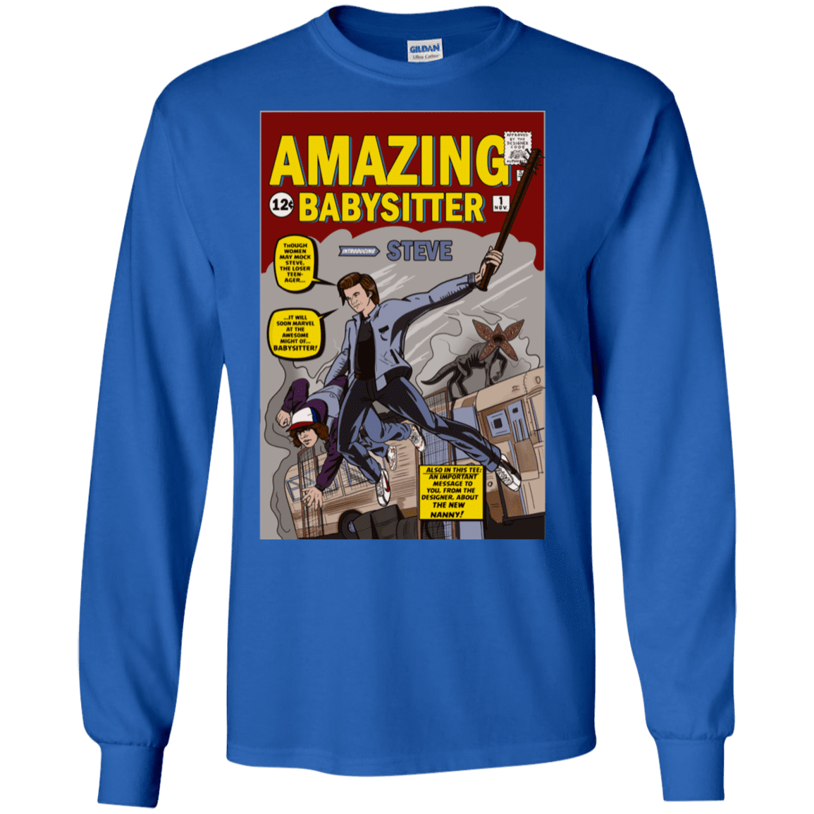 T-Shirts Royal / S The Amazing Babysitter Men's Long Sleeve T-Shirt