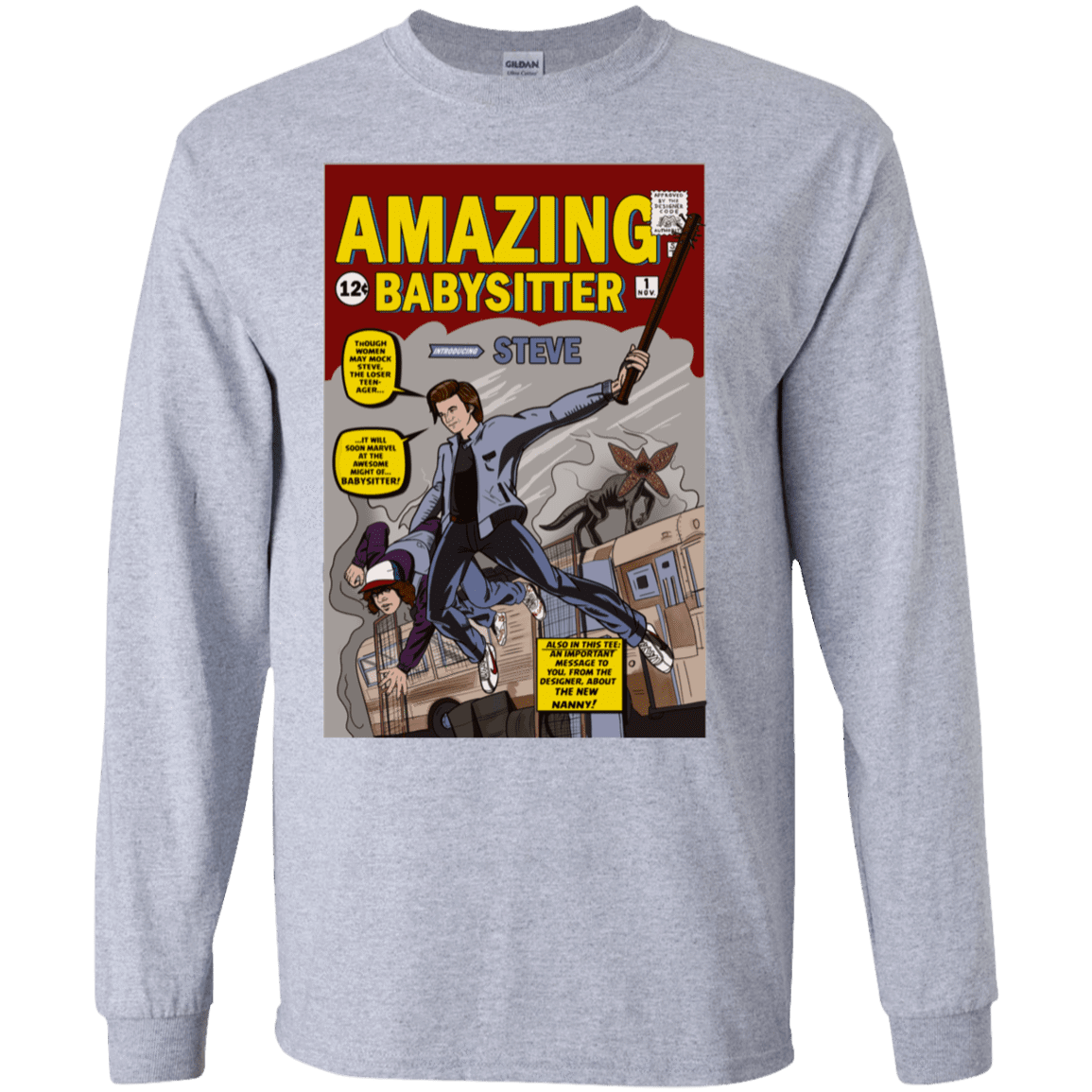 T-Shirts Sport Grey / S The Amazing Babysitter Men's Long Sleeve T-Shirt