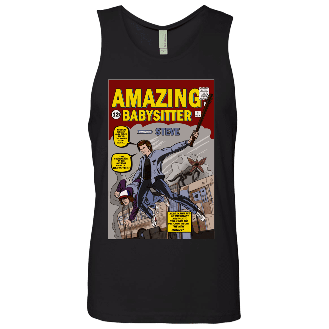 T-Shirts Black / S The Amazing Babysitter Men's Premium Tank Top