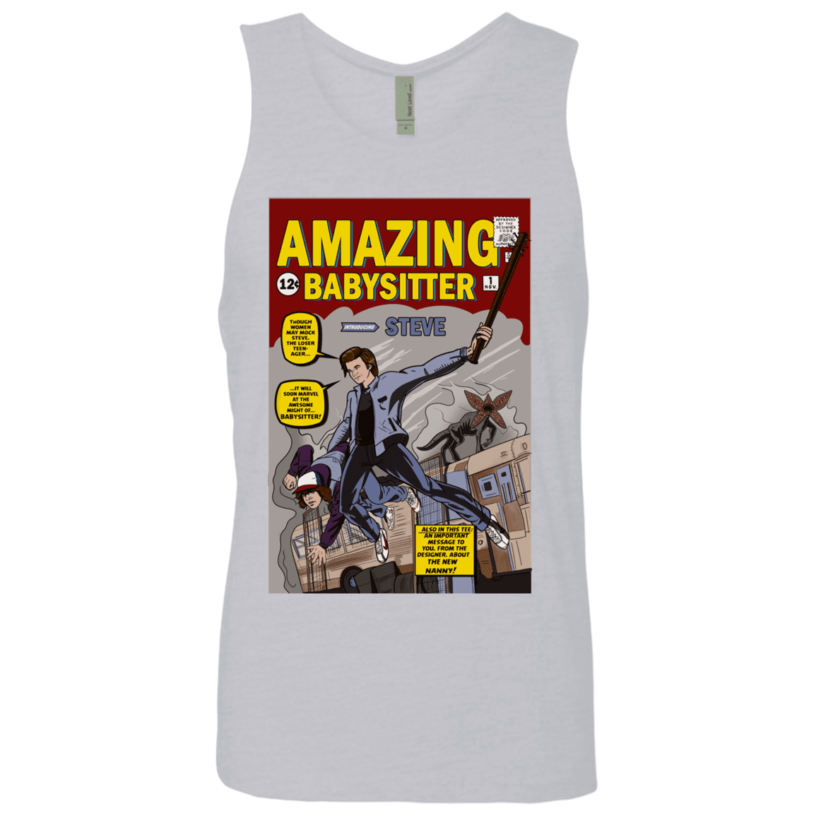 T-Shirts Heather Grey / S The Amazing Babysitter Men's Premium Tank Top