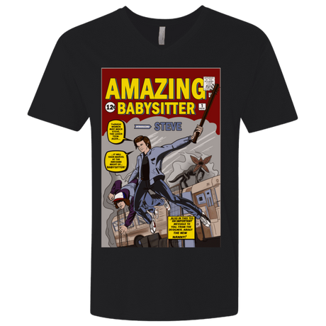 T-Shirts Black / X-Small The Amazing Babysitter Men's Premium V-Neck