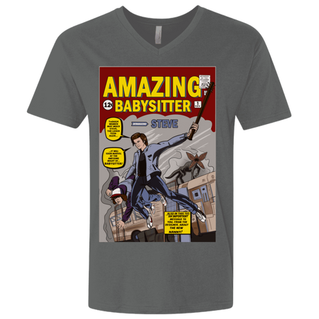 T-Shirts Heavy Metal / X-Small The Amazing Babysitter Men's Premium V-Neck