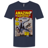 T-Shirts Midnight Navy / X-Small The Amazing Babysitter Men's Premium V-Neck