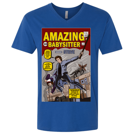 T-Shirts Royal / X-Small The Amazing Babysitter Men's Premium V-Neck