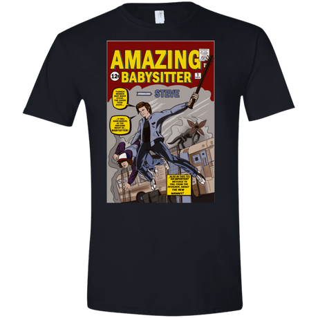 T-Shirts Black / X-Small The Amazing Babysitter Men's Semi-Fitted Softstyle