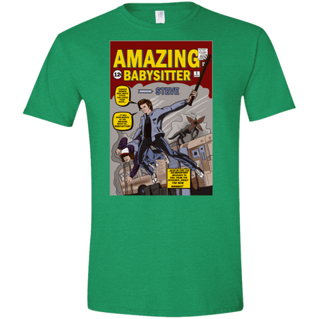 T-Shirts Heather Irish Green / M The Amazing Babysitter Men's Semi-Fitted Softstyle
