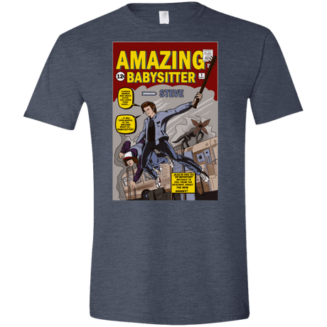 T-Shirts Heather Navy / S The Amazing Babysitter Men's Semi-Fitted Softstyle