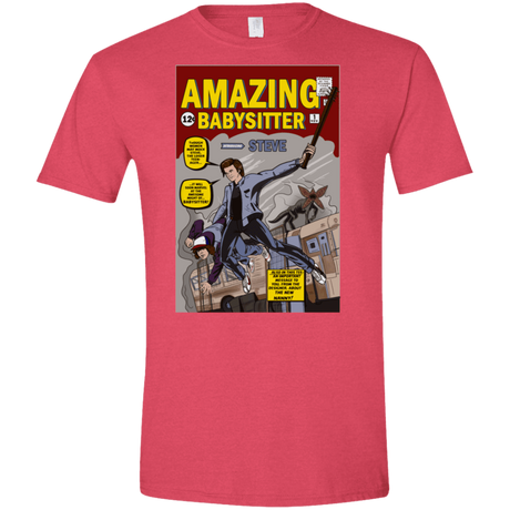 T-Shirts Heather Red / S The Amazing Babysitter Men's Semi-Fitted Softstyle