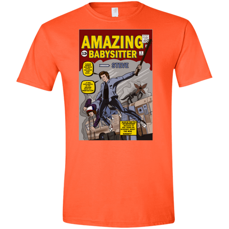 T-Shirts Orange / S The Amazing Babysitter Men's Semi-Fitted Softstyle