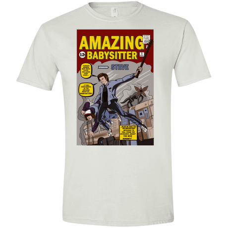 T-Shirts White / X-Small The Amazing Babysitter Men's Semi-Fitted Softstyle