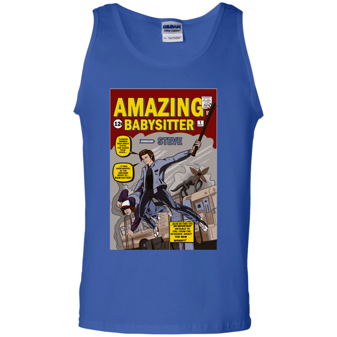 T-Shirts Royal / S The Amazing Babysitter Men's Tank Top