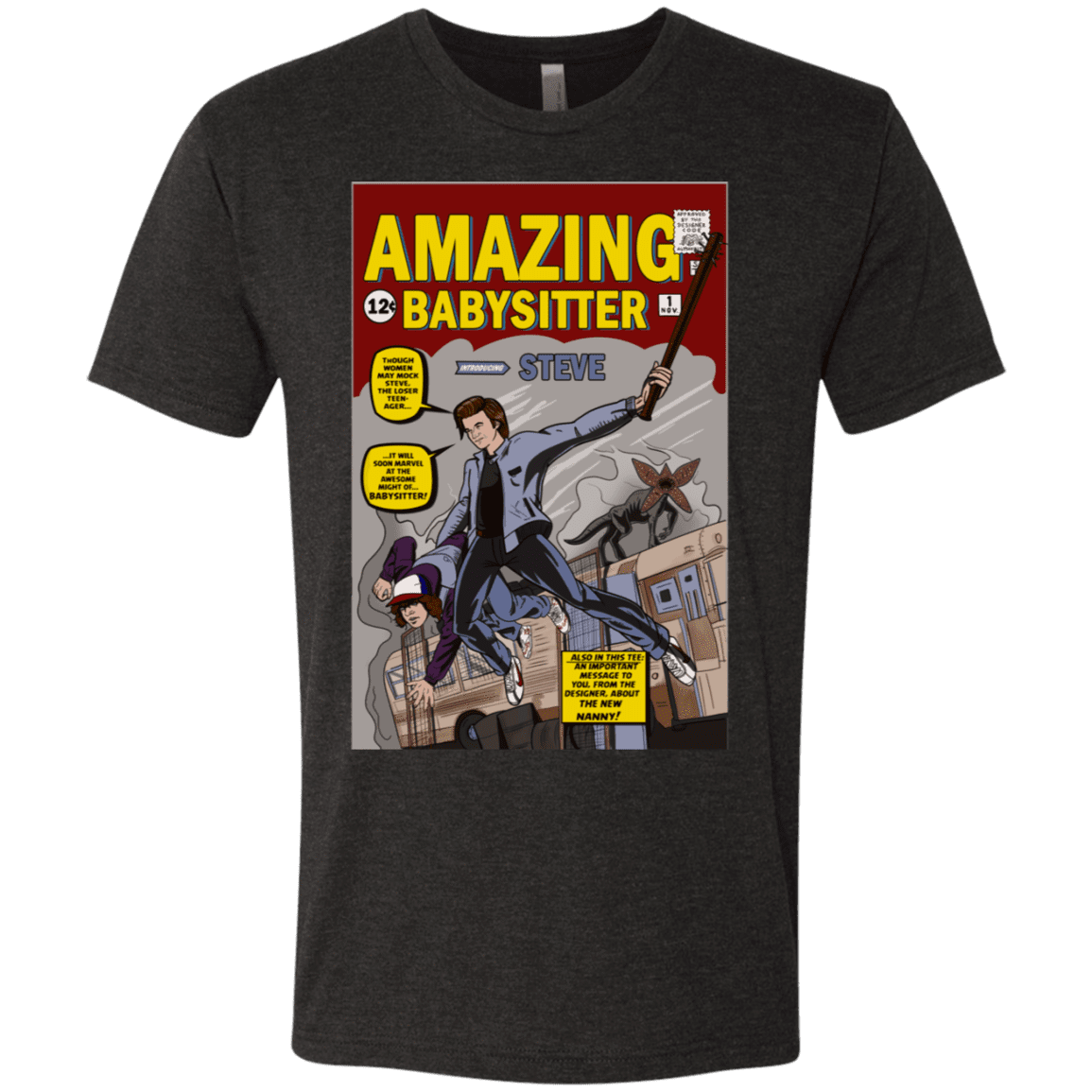 T-Shirts Vintage Black / S The Amazing Babysitter Men's Triblend T-Shirt
