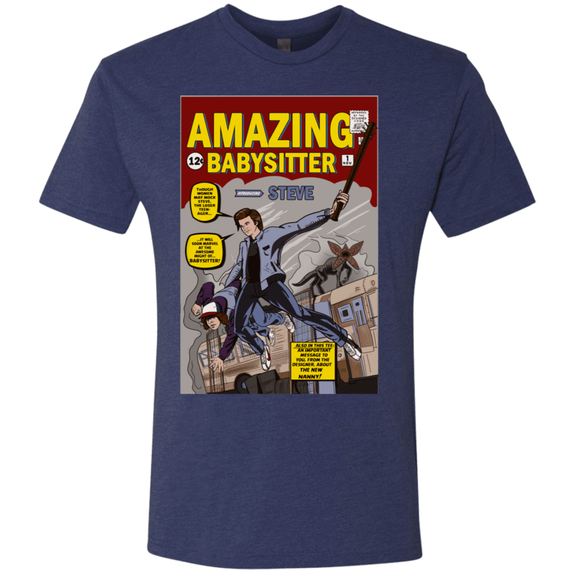T-Shirts Vintage Navy / S The Amazing Babysitter Men's Triblend T-Shirt