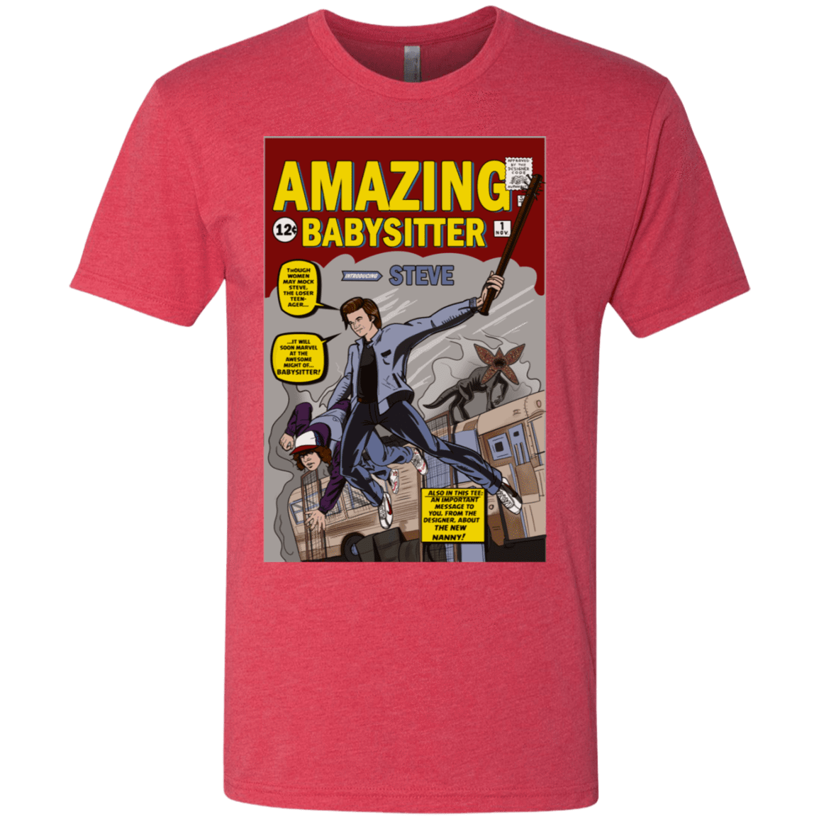 T-Shirts Vintage Red / S The Amazing Babysitter Men's Triblend T-Shirt