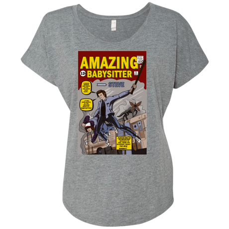 T-Shirts Premium Heather / X-Small The Amazing Babysitter Triblend Dolman Sleeve