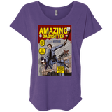 T-Shirts Purple Rush / X-Small The Amazing Babysitter Triblend Dolman Sleeve