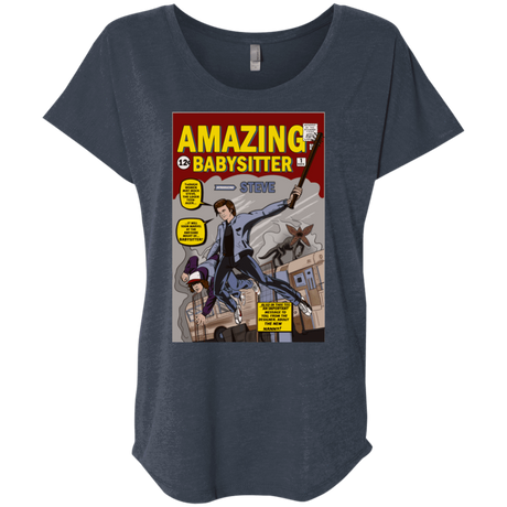 T-Shirts Vintage Navy / X-Small The Amazing Babysitter Triblend Dolman Sleeve