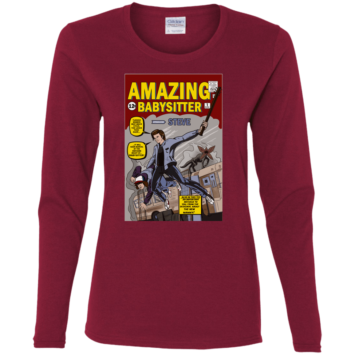 T-Shirts Cardinal / S The Amazing Babysitter Women's Long Sleeve T-Shirt