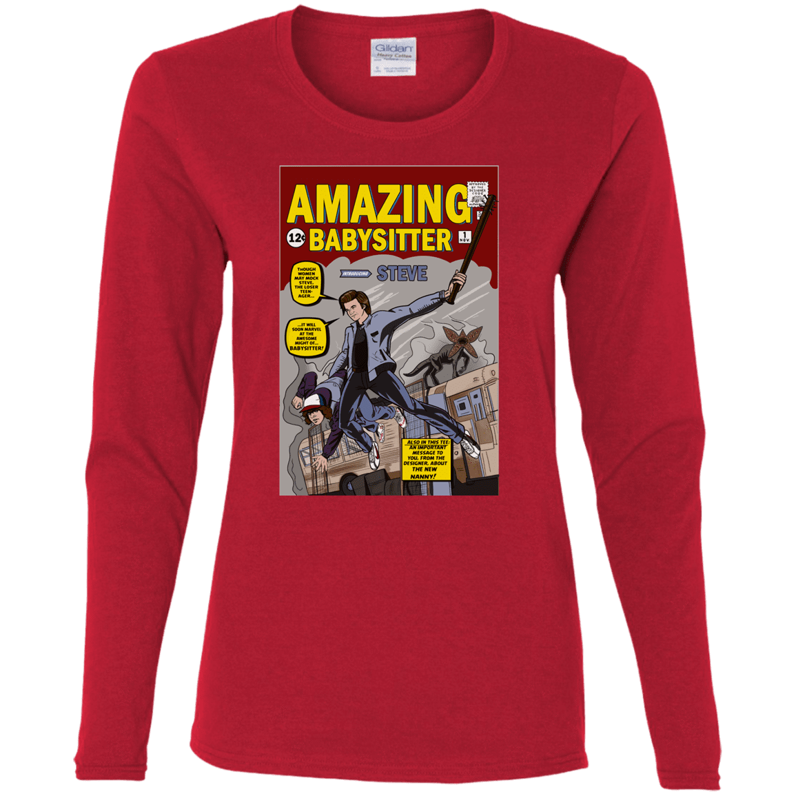 T-Shirts Red / S The Amazing Babysitter Women's Long Sleeve T-Shirt