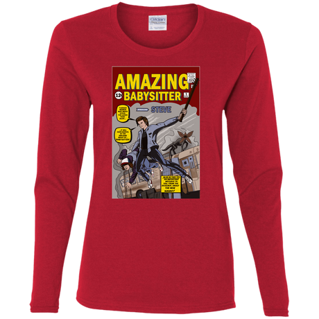 T-Shirts Red / S The Amazing Babysitter Women's Long Sleeve T-Shirt