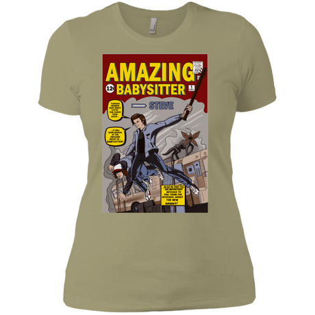 T-Shirts Light Olive / X-Small The Amazing Babysitter Women's Premium T-Shirt