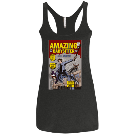 T-Shirts Vintage Black / X-Small The Amazing Babysitter Women's Triblend Racerback Tank