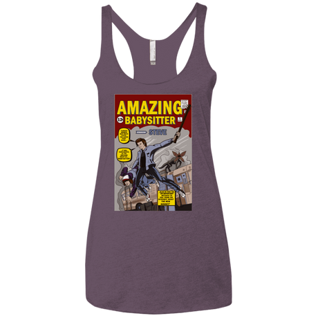 T-Shirts Vintage Purple / X-Small The Amazing Babysitter Women's Triblend Racerback Tank