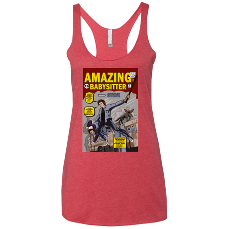 T-Shirts Vintage Red / X-Small The Amazing Babysitter Women's Triblend Racerback Tank