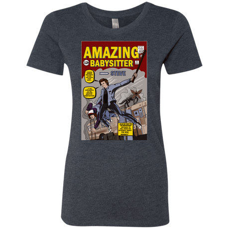 T-Shirts Vintage Navy / S The Amazing Babysitter Women's Triblend T-Shirt