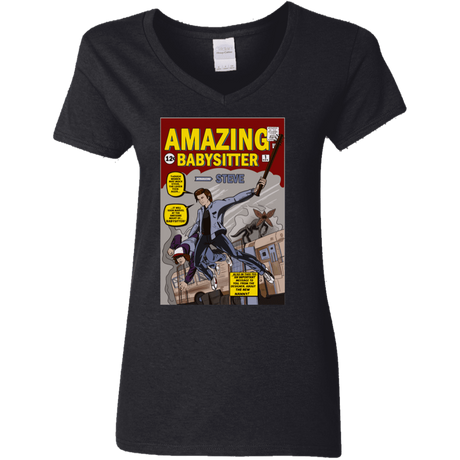 T-Shirts Black / S The Amazing Babysitter Women's V-Neck T-Shirt