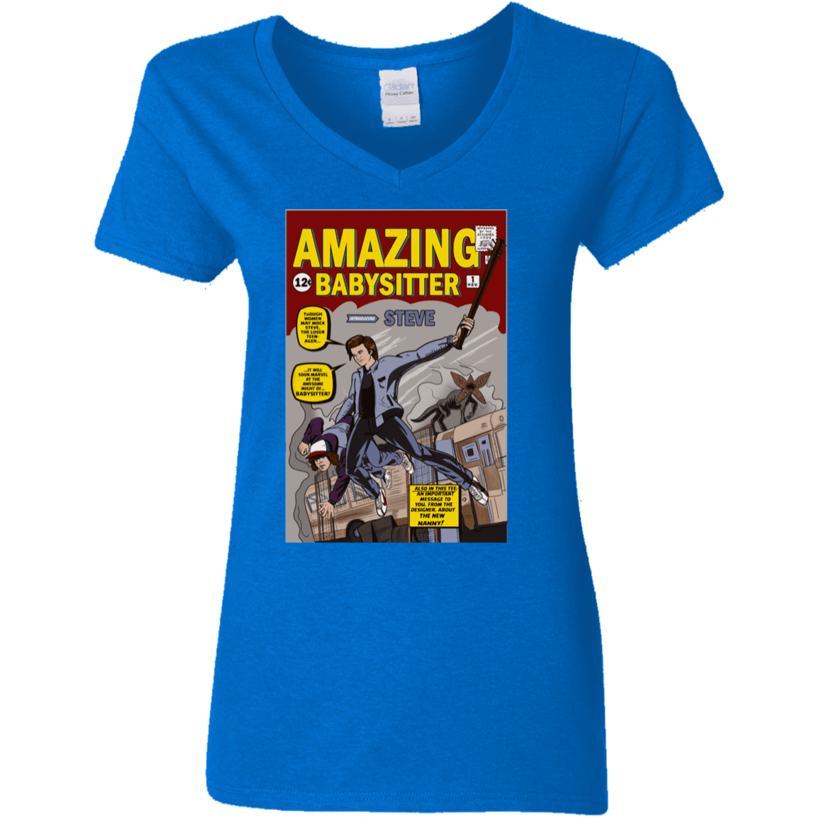 T-Shirts Royal / S The Amazing Babysitter Women's V-Neck T-Shirt