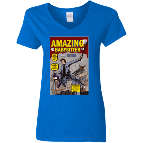 T-Shirts Royal / S The Amazing Babysitter Women's V-Neck T-Shirt