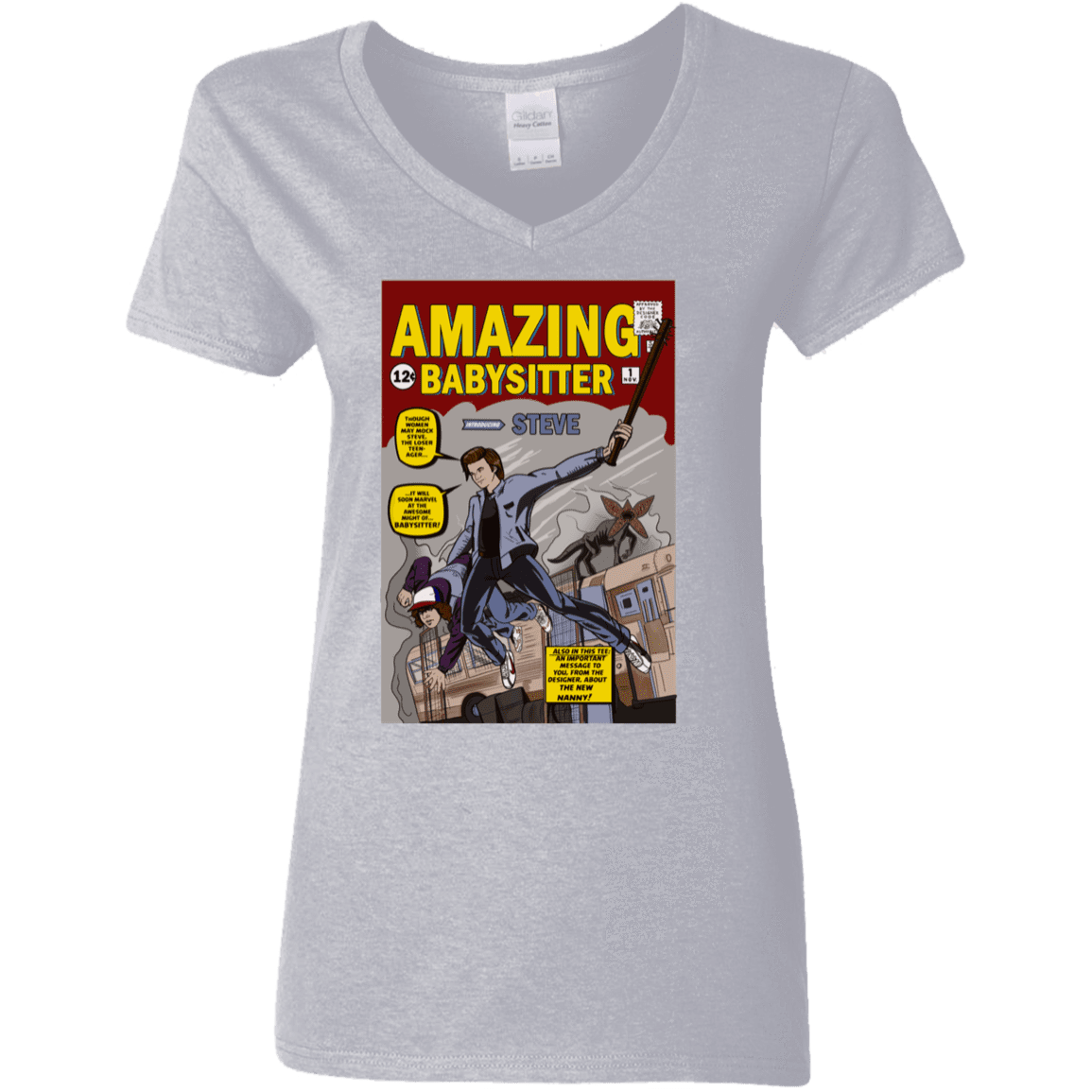 T-Shirts Sport Grey / S The Amazing Babysitter Women's V-Neck T-Shirt