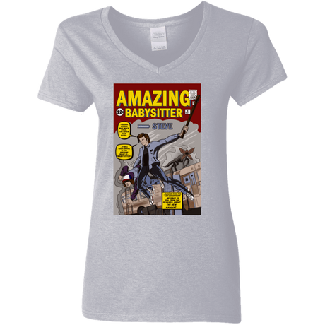 T-Shirts Sport Grey / S The Amazing Babysitter Women's V-Neck T-Shirt