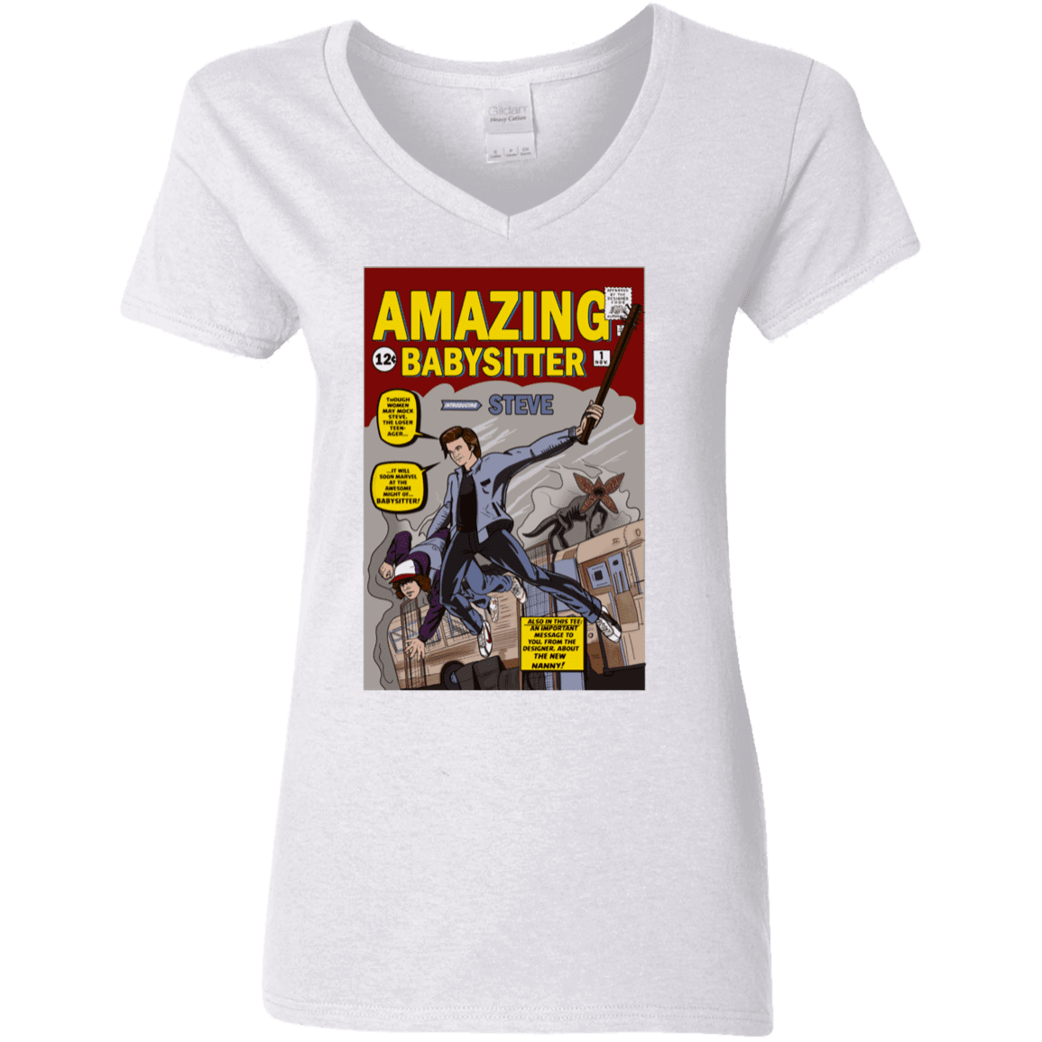 T-Shirts White / S The Amazing Babysitter Women's V-Neck T-Shirt