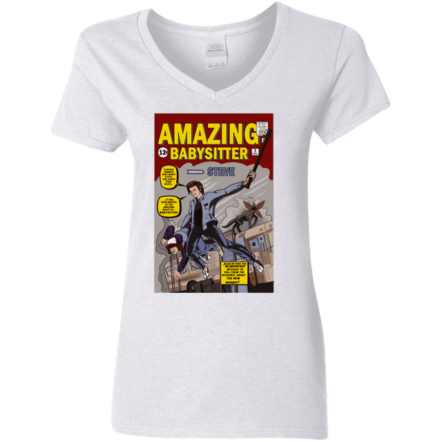 T-Shirts White / S The Amazing Babysitter Women's V-Neck T-Shirt