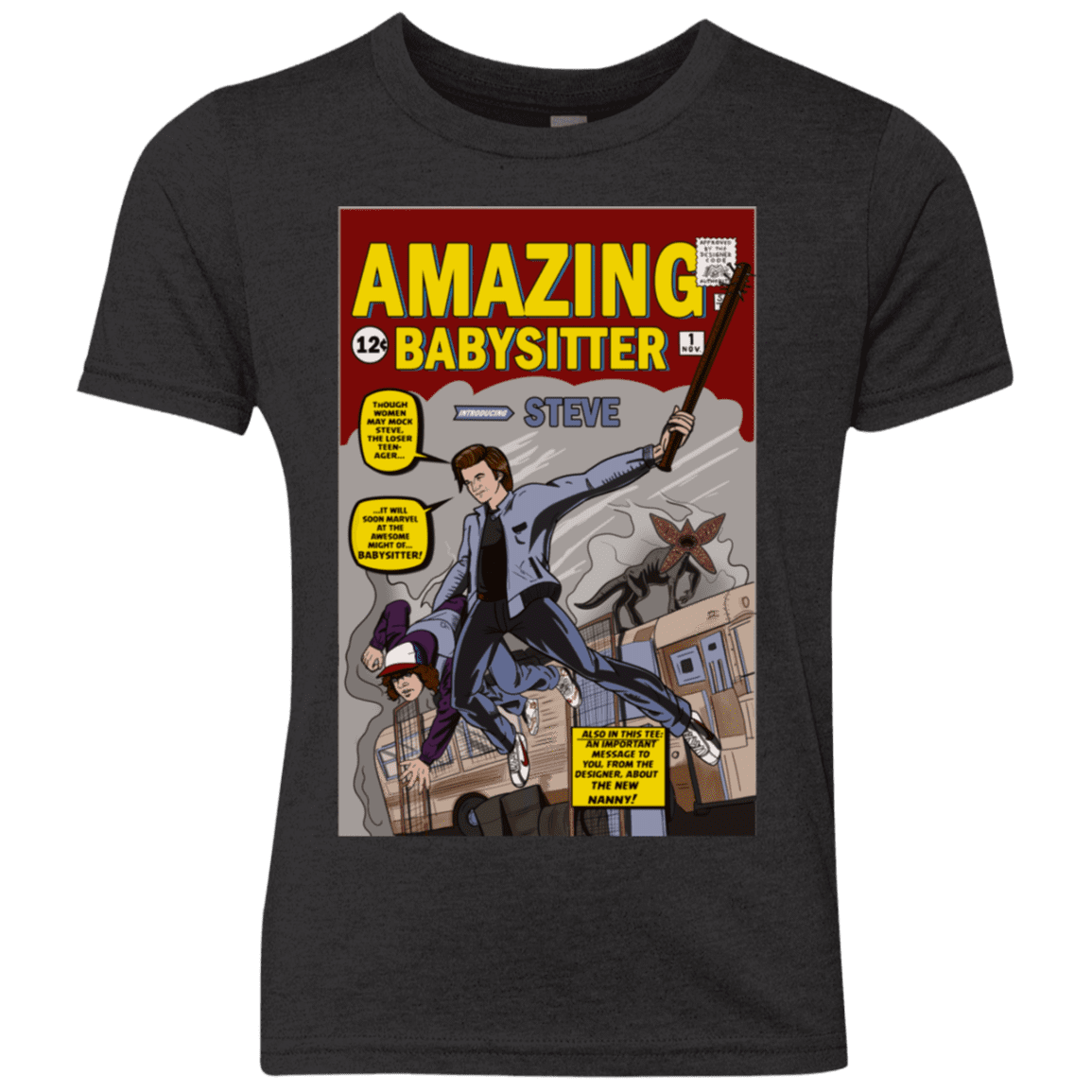 T-Shirts Vintage Black / YXS The Amazing Babysitter Youth Triblend T-Shirt