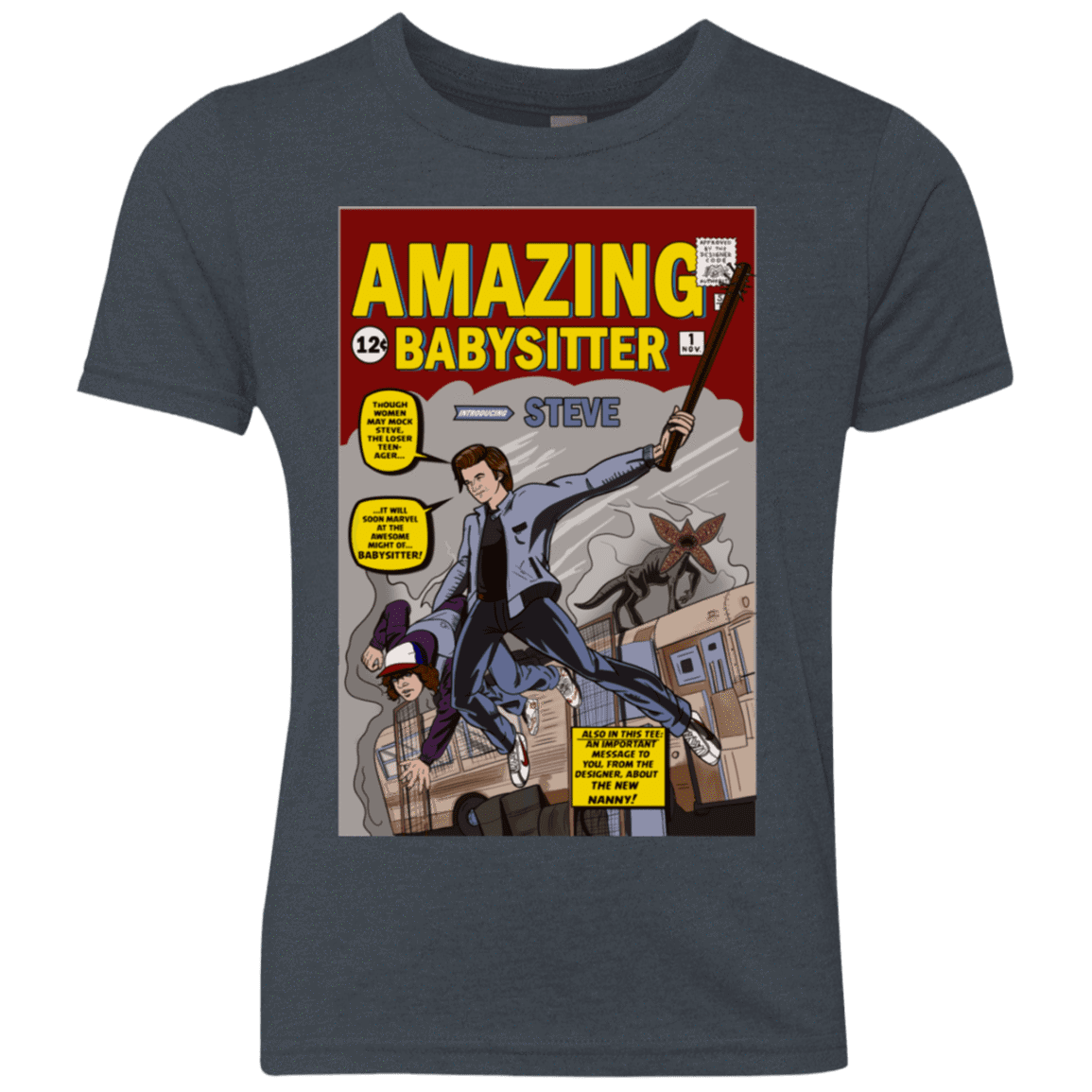 T-Shirts Vintage Navy / YXS The Amazing Babysitter Youth Triblend T-Shirt