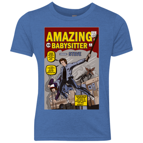 T-Shirts Vintage Royal / YXS The Amazing Babysitter Youth Triblend T-Shirt