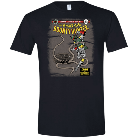 T-Shirts Black / X-Small The Amazing Bounty Hunter Men's Semi-Fitted Softstyle