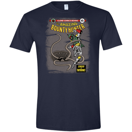 T-Shirts Navy / X-Small The Amazing Bounty Hunter Men's Semi-Fitted Softstyle