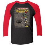 T-Shirts Vintage Black/Vintage Red / X-Small The Amazing Bounty Hunter Men's Triblend 3/4 Sleeve