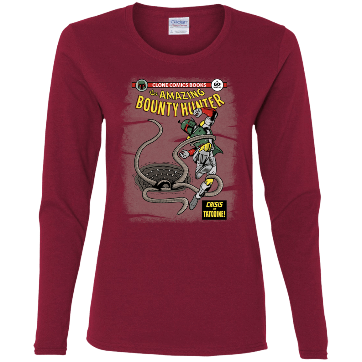T-Shirts Cardinal / S The Amazing Bounty Hunter Women's Long Sleeve T-Shirt