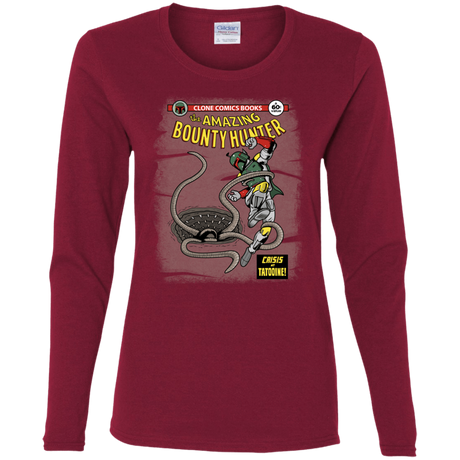 T-Shirts Cardinal / S The Amazing Bounty Hunter Women's Long Sleeve T-Shirt