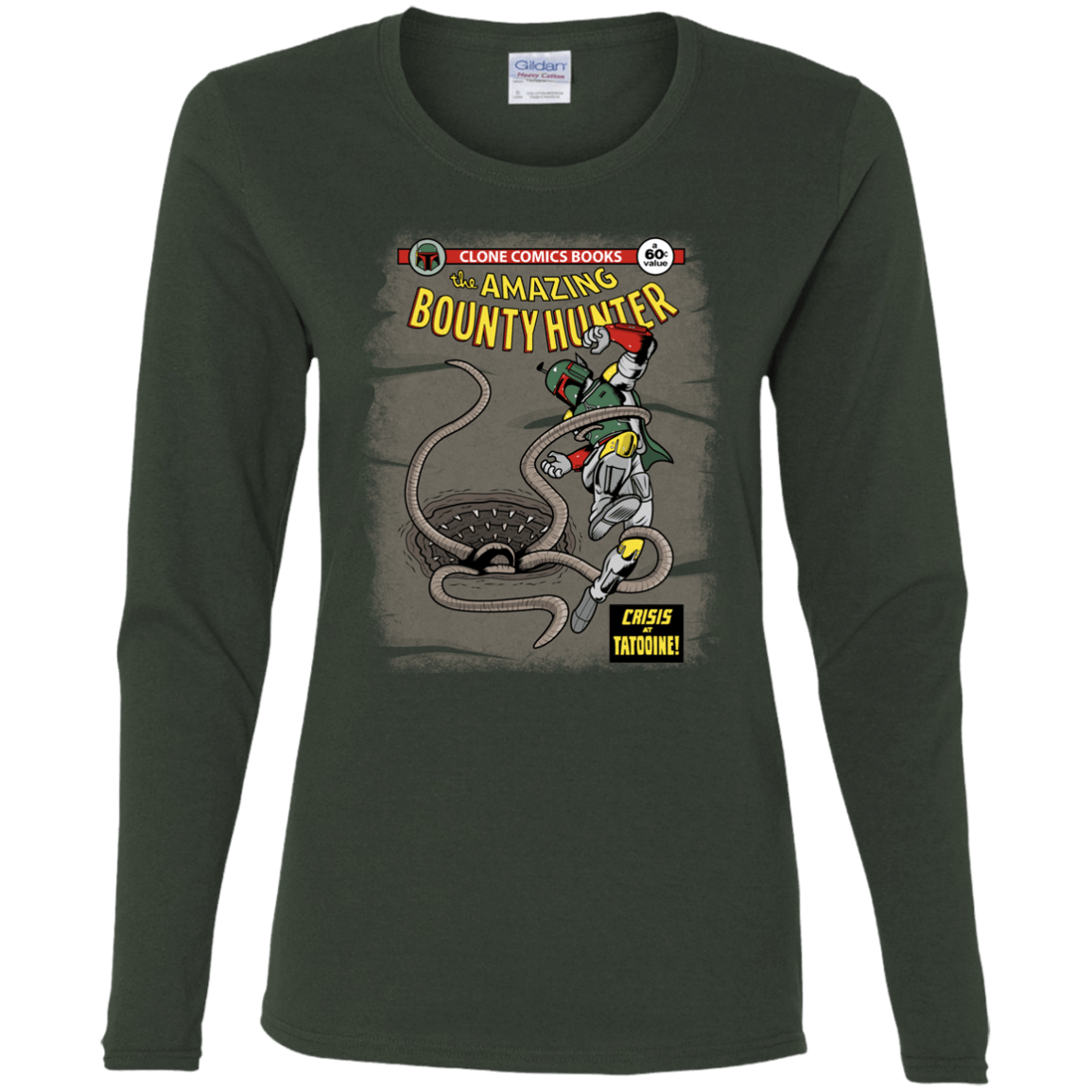 T-Shirts Forest / S The Amazing Bounty Hunter Women's Long Sleeve T-Shirt