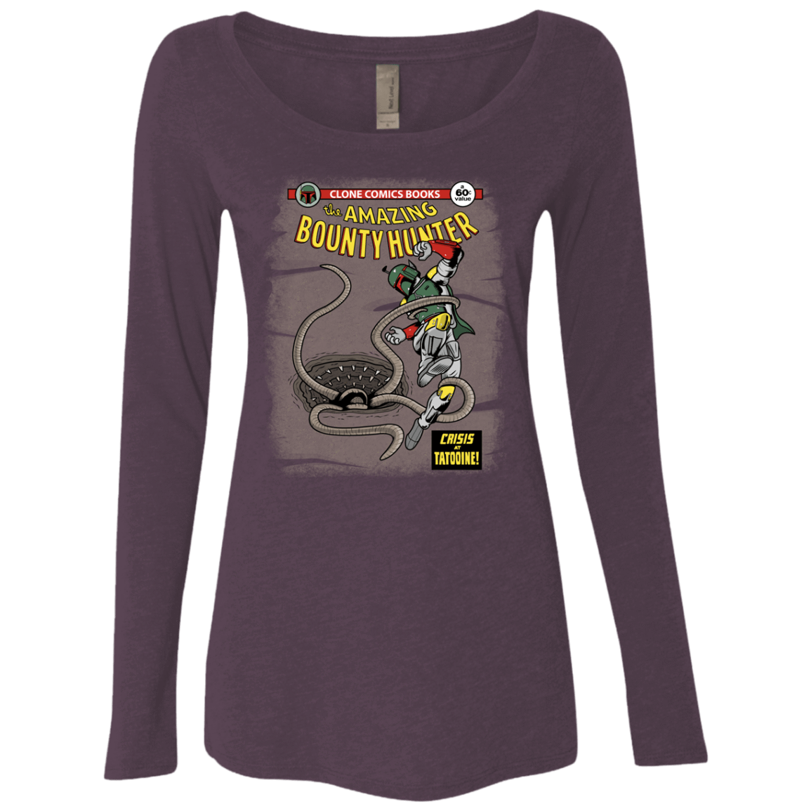 T-Shirts Vintage Purple / S The Amazing Bounty Hunter Women's Triblend Long Sleeve Shirt