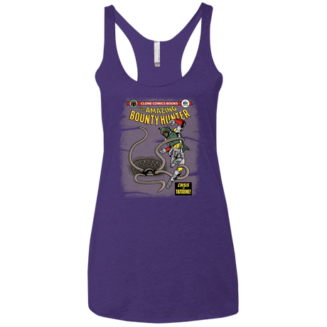 T-Shirts Purple Rush / X-Small The Amazing Bounty Hunter Women's Triblend Racerback Tank