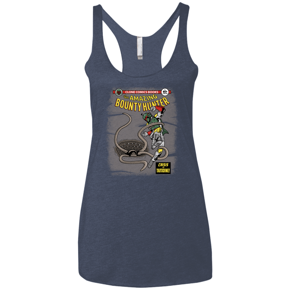 T-Shirts Vintage Navy / X-Small The Amazing Bounty Hunter Women's Triblend Racerback Tank
